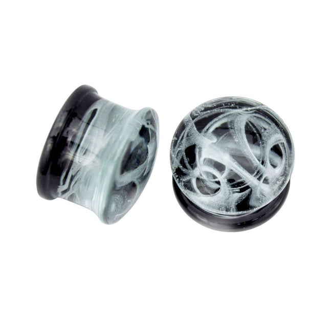 Elstern Black Smokey Glass Plugs