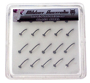 Black Steel Open Nose Ring Unit