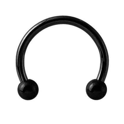 Black Steel Micro Circular Barbell