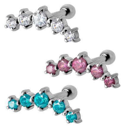 Steel Prong Set 5 Opal Barbell