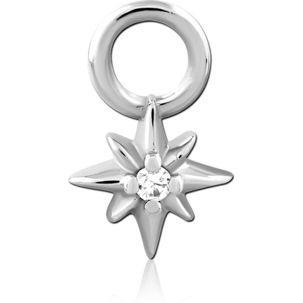 Clear Jewelled Star Charm