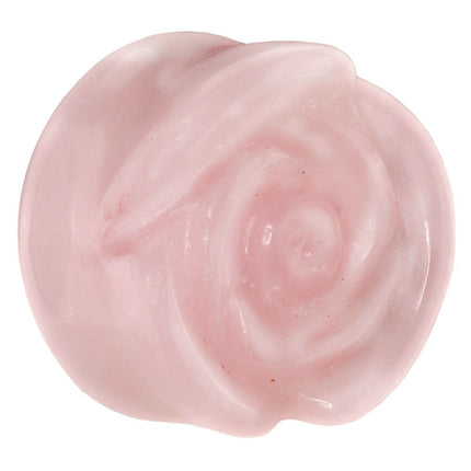 Rose Quartz Carved Rose Plug