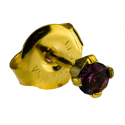 24ct Gold Plate Clawset Birthstone Regular