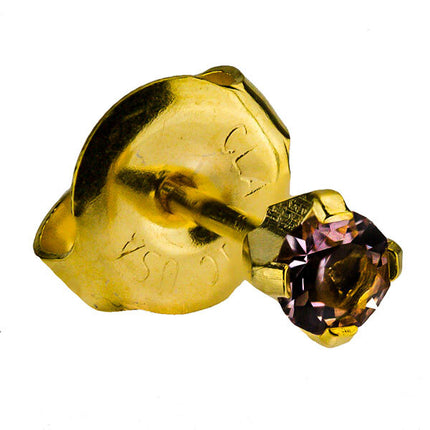 24ct Gold Plate Clawset Birthstone Regular