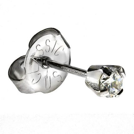 White Stainless Cubic Zirconia Regular in Blue, Clear & Pink