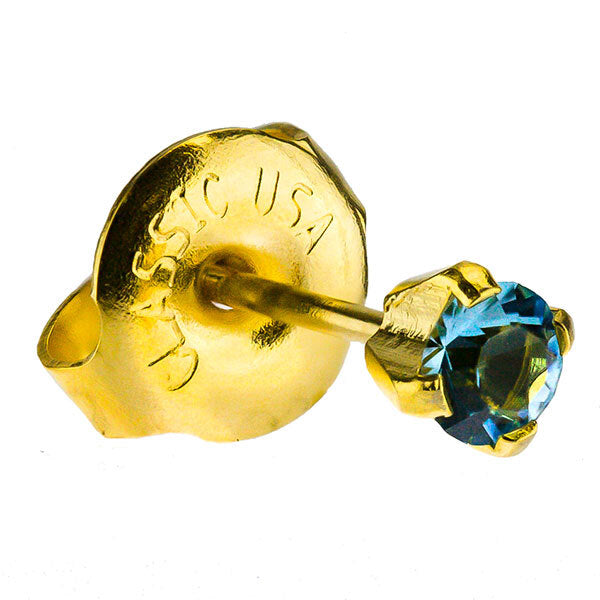24ct Gold Plate Clawset Cubic Zirconia Regular