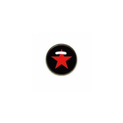 Titanium Highline Red Star on Black Ikon Disc for Dermal Anchors