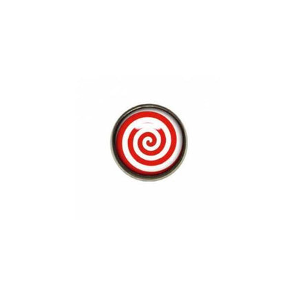 Titanium Highline Red/White Spiral Ikon Disc for Dermal Anchors