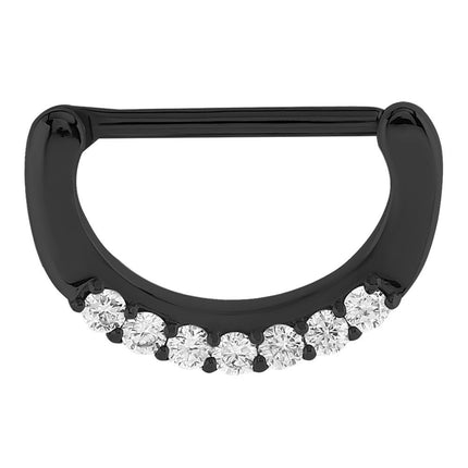 Steel Prong Set Jewelled Nipple Clicker