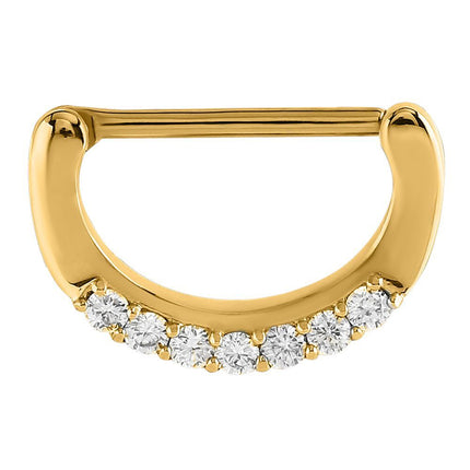 Steel Prong Set Jewelled Nipple Clicker