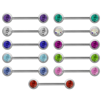 Double Jewelled Nipple Bars