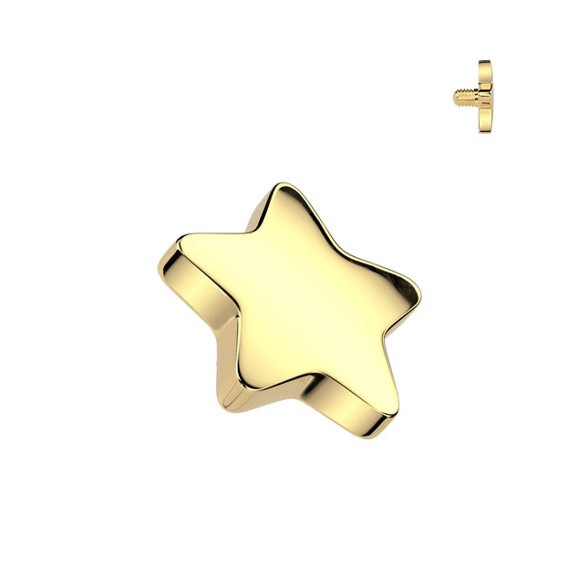 Flat Star Top Internally Threaded Attachment