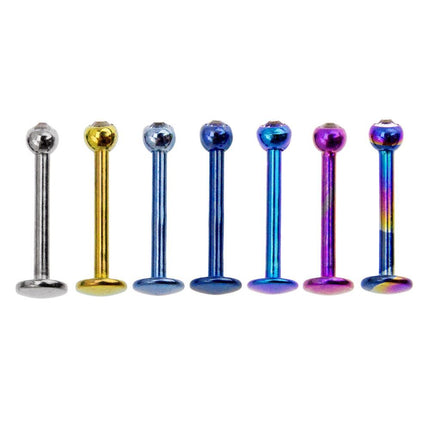 Titanium Micro Jewelled Labret