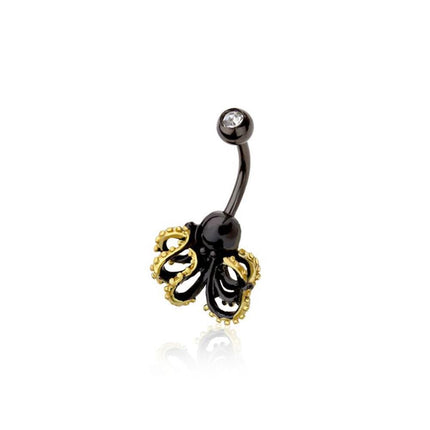 Kraken 316l surgical steel navel belly ring