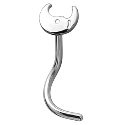 Steel Moon Nose Stud