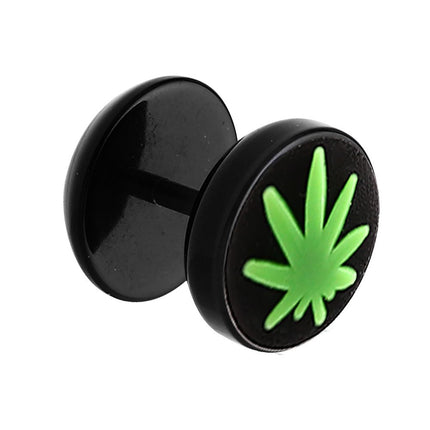 Acrylic Silicone Pot Leaf Fake Plug