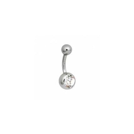 Steel Basicline Jewelled Navel Bananabells