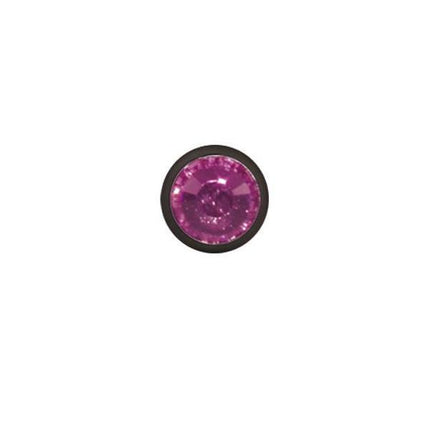 Titanium Blackline Jewelled Disc for Internally Threaded Jewellery