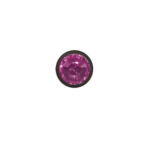 Titanium Blackline Jewelled Disc for Internally Threaded Jewellery