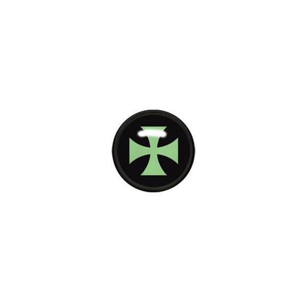 Titanium Blackline Ikon Discs Green Cross on Black