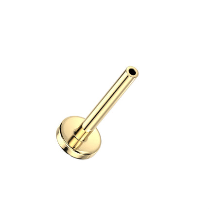 Implant Grade Titanium Threaded Push In Base Flat Back Stud Labret Pins