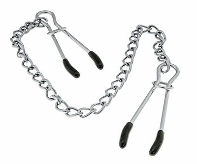 Rubber Tipped Tweezer Nipple Clamps With Chain
