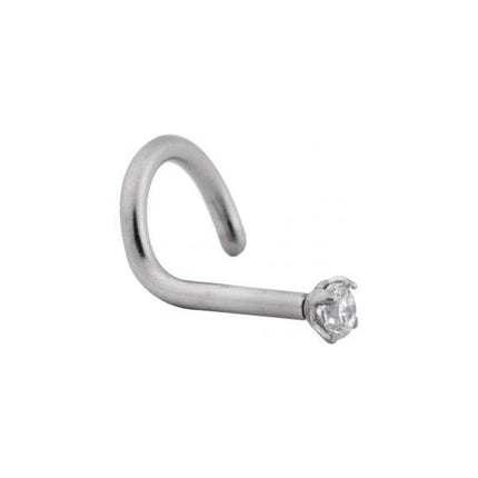 Steel Basicline Jewelled Micro Nostril Stud