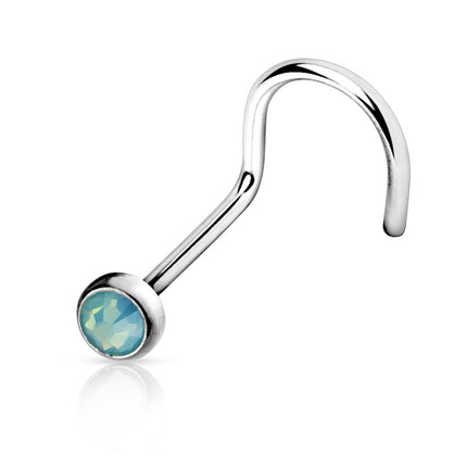 Surgical Steel Opalite Stone Nose Stud