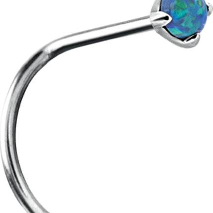 Surgical Steel Opal Cabochon Nose Stud