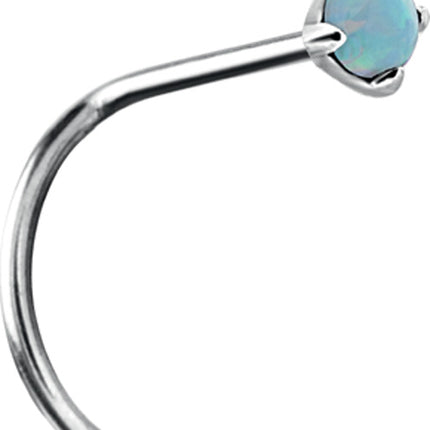 Surgical Steel Opal Cabochon Nose Stud