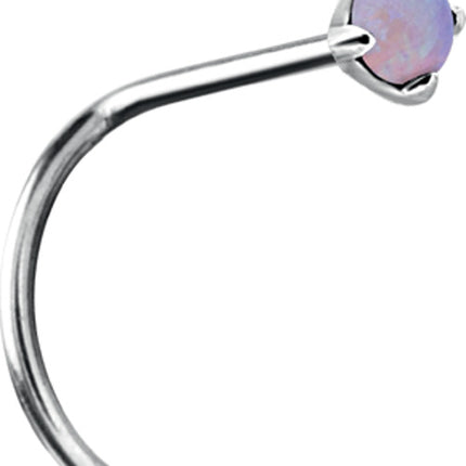 Surgical Steel Opal Cabochon Nose Stud