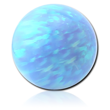 Synthetic Opal Threaded Ball White / 1.2mm (16ga) / 4mm