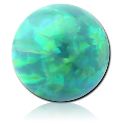 Synthetic Opal Threaded Ball White / 1.2mm (16ga) / 4mm