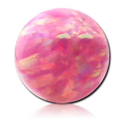 Synthetic Opal Threaded Ball White / 1.2mm (16ga) / 4mm