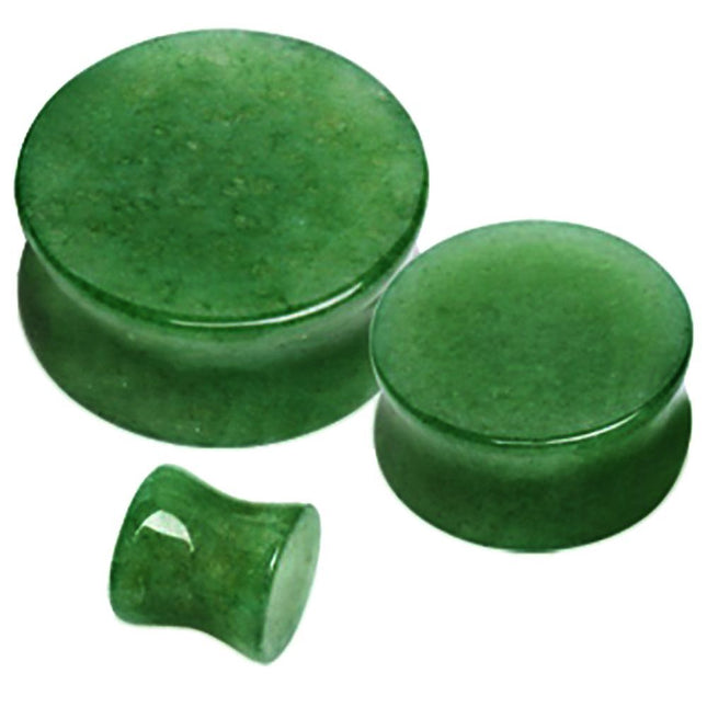 Double Flared Green Stone Plug