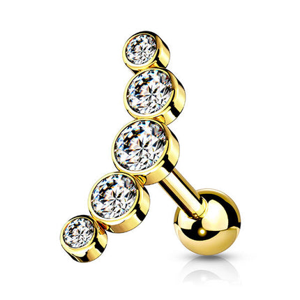 Steel Multi Disc Jewelled Barbell Drop