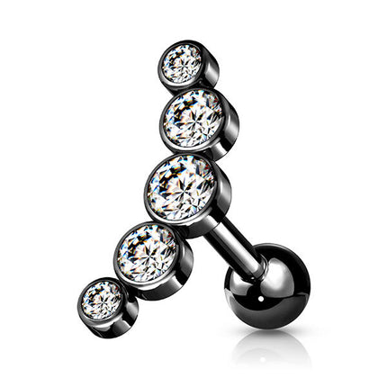 Steel Multi Disc Jewelled Barbell Drop
