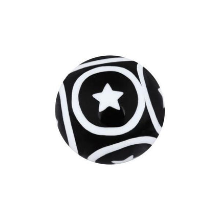 Acrylic Circle Stars Threaded Ball
