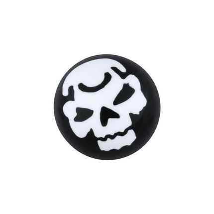 Acrylic White Skull Threaded Ball