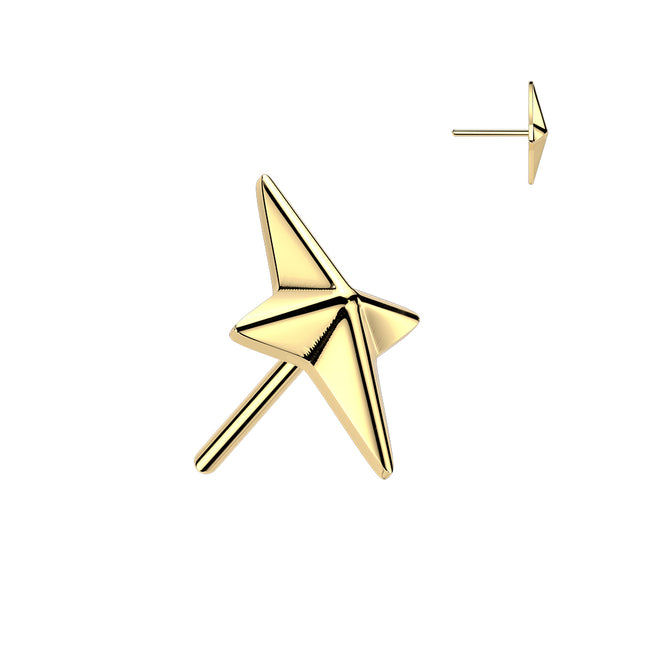 Elstern Titanium Threadless Push in North Star Cross Top