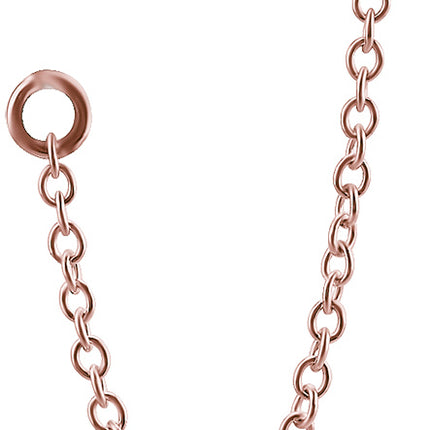 Rose Gold Hanging Chains for Hinged Segment Rings