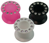 Silicone Jewelled Flesh Tunnels