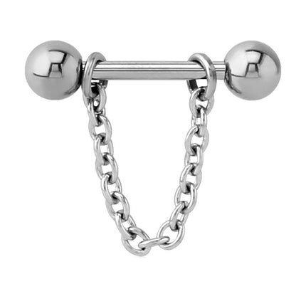 Chain Nipple Barbell - Available in Gold, Rose Gold, Black & Silver
