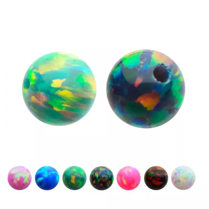 Clip In Synthetic Opal Bead