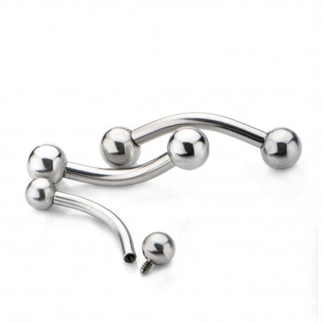Invictus Titanium Internally Threaded Curved Barbell