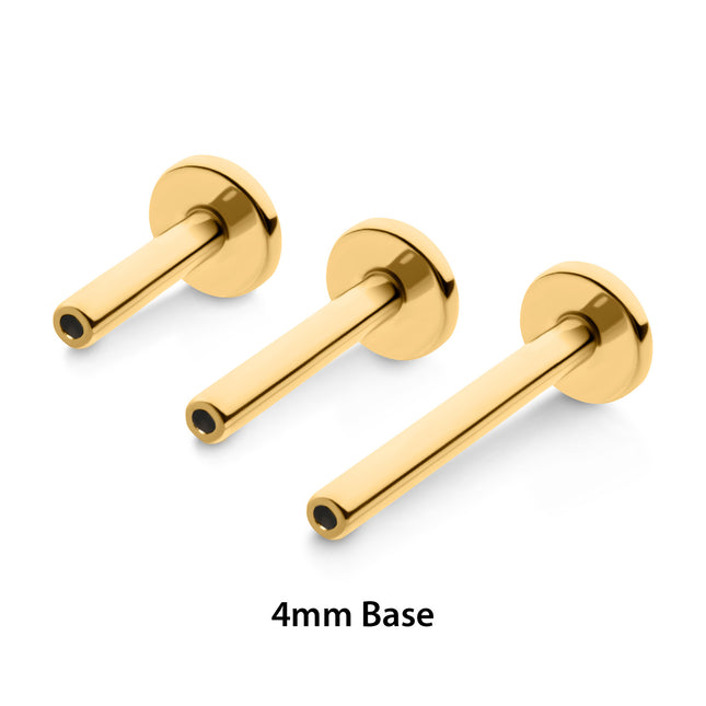 Invictus 24KT Gold PVD Titanium Threadless Labret