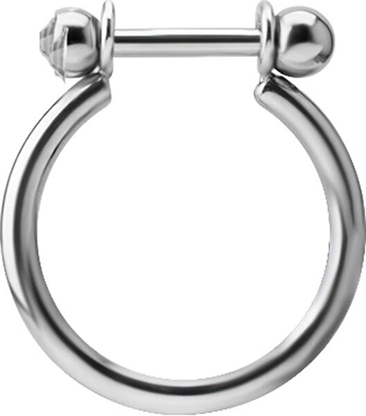 Elstern Titanium Conch Ring with Jewelled Titanium Micro Barbell