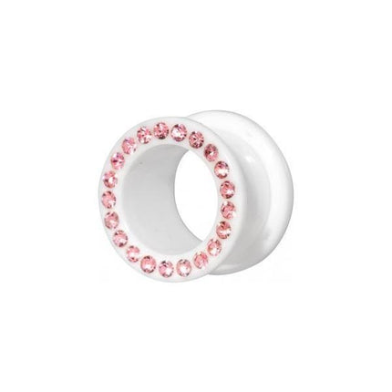 White Heat Jewelled Flesh Tunnel