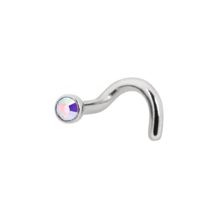 Titanium Highline Jewelled Nose Stud