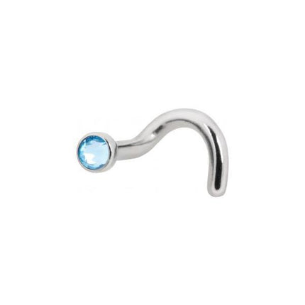 Titanium Highline Jewelled Nose Stud